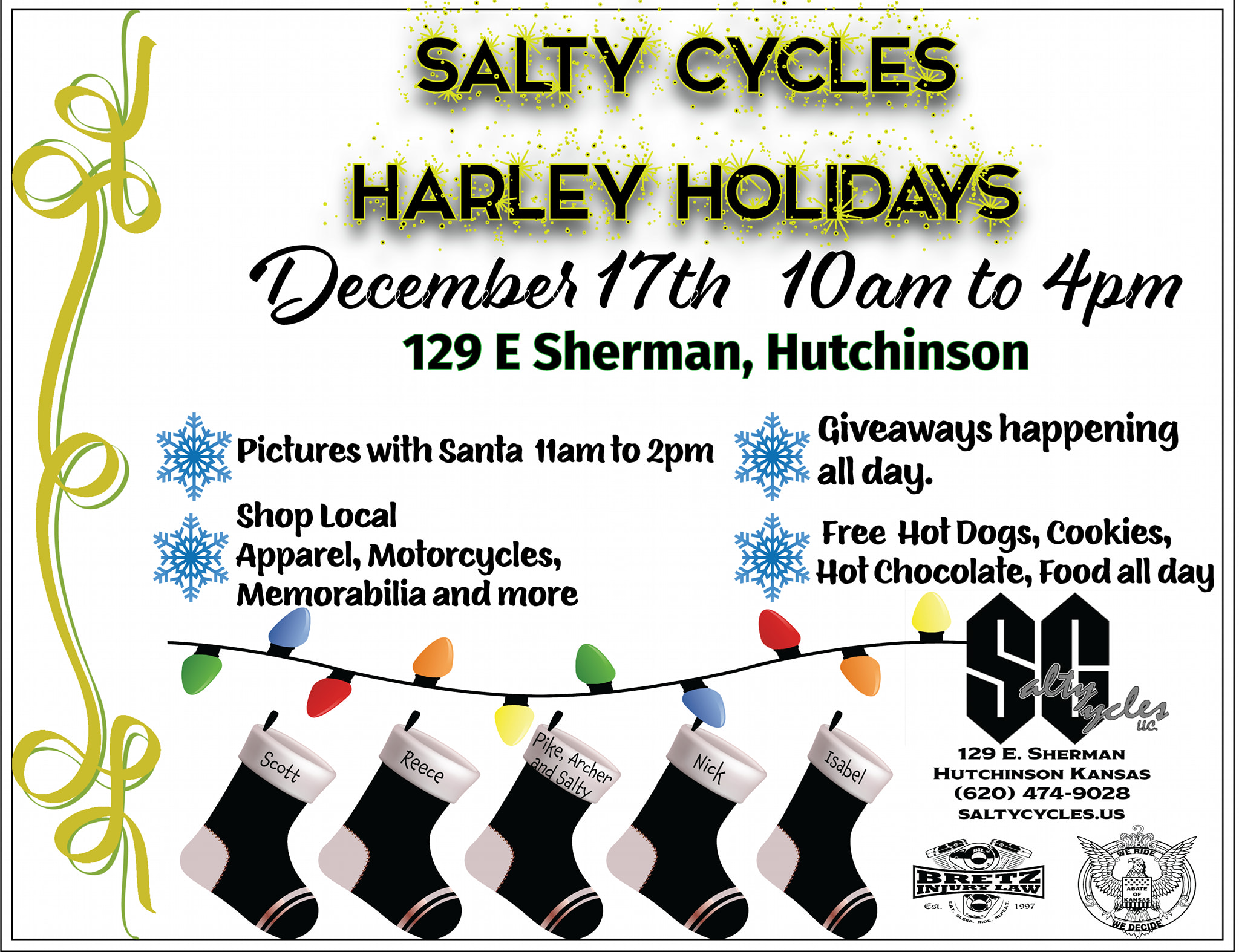 Event Promo Photo For Harley Holidays at Salty Cycles